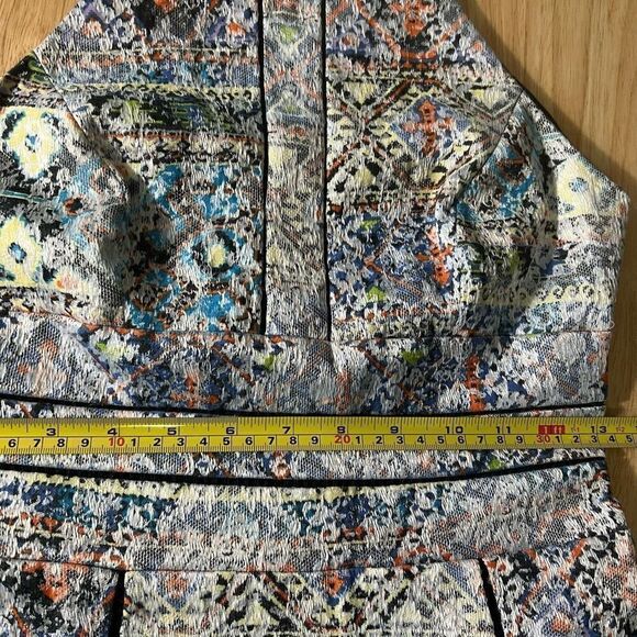 Parker Brady Fit & Flare Watercolor Geometric Drop Waist Dress ASO TV Women’s XS - Picture 14 of 15